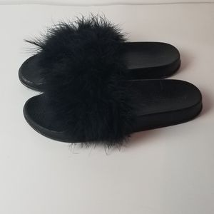 Henry Ferrera Fur Slippers